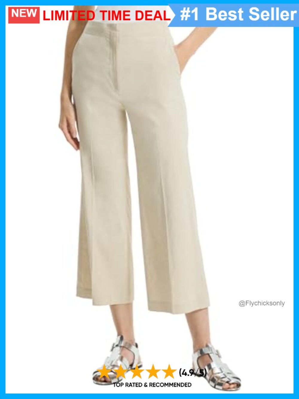 Theory Clean Terena Wide Leg Cropped Trouser Pant for Work